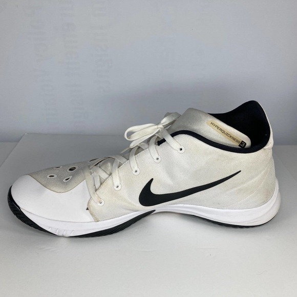 Nike Zoom Hyperquickness 3 White Size 18 Men's Basketball Shoes 812976-101 GREAT - Picture 6 of 10